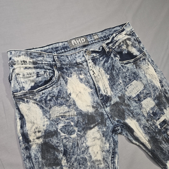 Another Hype Piece Bleach Distressed Denim Jeans AHP Men's Jeans Size 38/32‎ - Picture 5 of 12